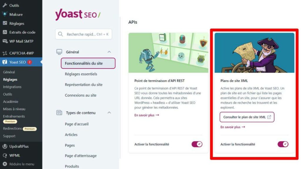 Génération des sitemaps XML avec Yoast SEO